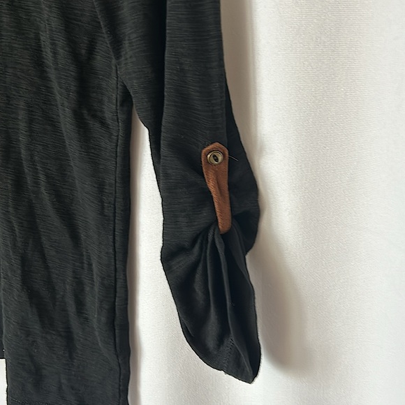 Lauren Ralph Lauren Black Long Sleeve Button Front Shirt Top **Size M** 🌺🌺 - Picture 4 of 5